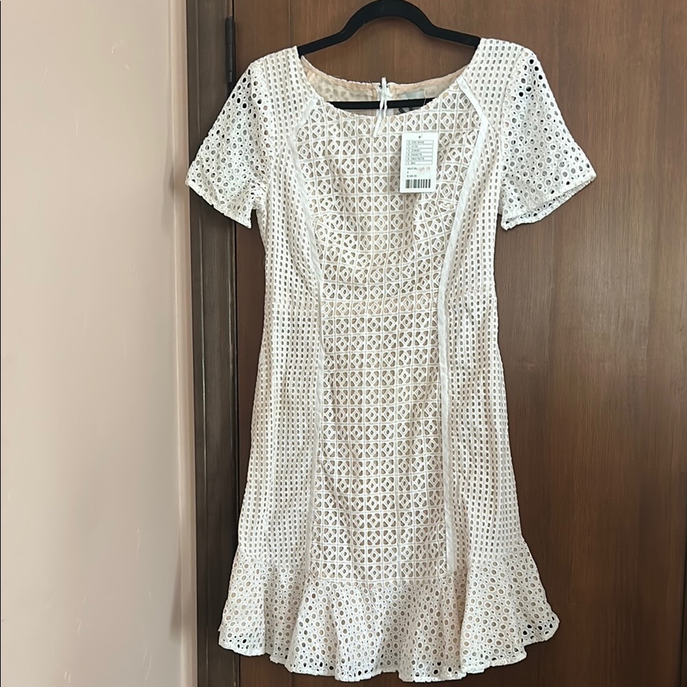 NWT Anthropologie White Eyelet Dress size 4